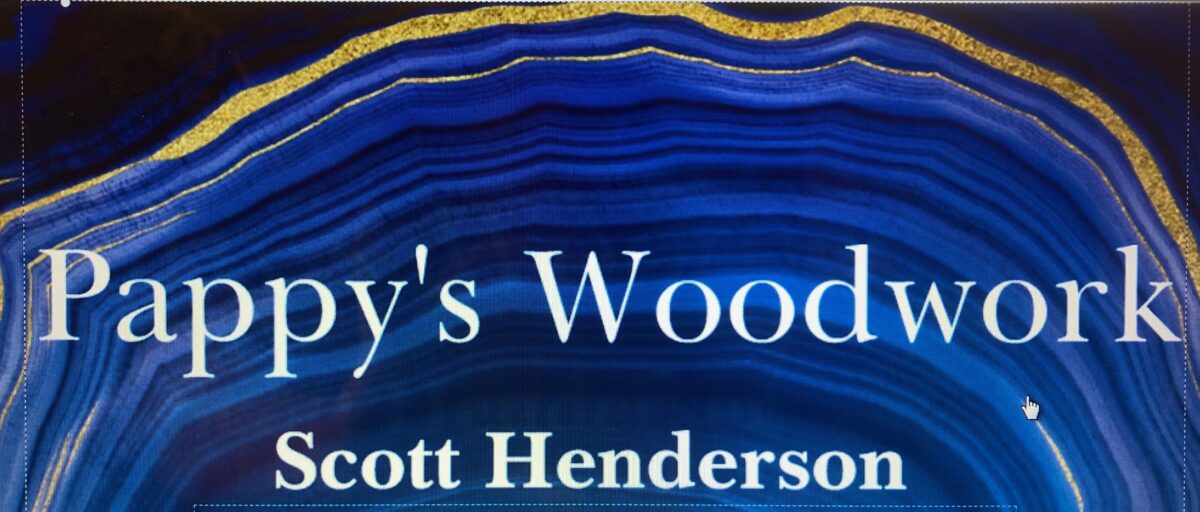 Scott Hendersons business card Pappys Woodwork in Tallahassee